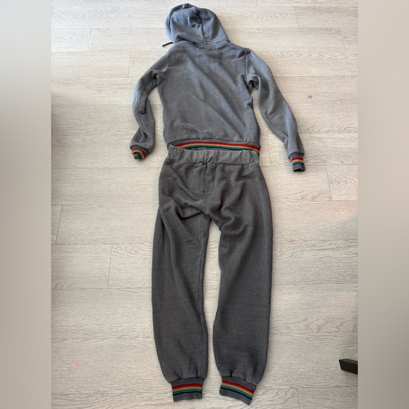 Aviator Nation Rainbow Stripe Jacket Set Hoodie And Sweatpants Size S - Picture 5 of 5